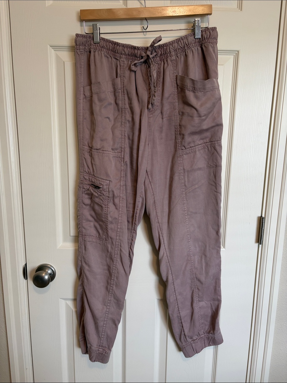 Nicole Miller Men's Drawstring Jogger Pants - Mauve